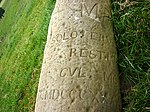 Roman Milestone approx. 74m to West of Road Latin inscription on the Roman milestone at Middleton (geograph 4054818).jpg