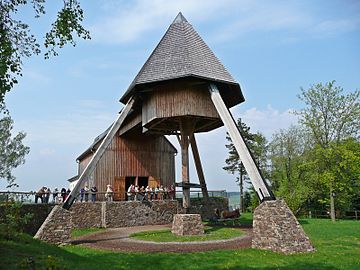 Reconstrucción de un baritel en Lauta.