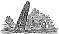Le menhir de Kervintic (dessiné en 1881 par Paul du Chatellier) désormais disparu.