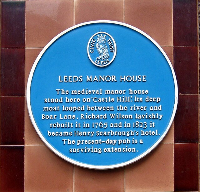 Leeds Manor House Blue Plaque, Scarborough Hotel