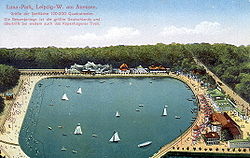 Luna Park, Leipzig post card, ca. 1914. The park surrounded the Auensee lake, a former gravel pit. Leipzig - Wahren 1.jpg