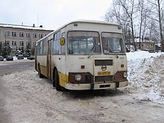 ЛиАЗ-677М в Шарье, Костромская область (2008)
