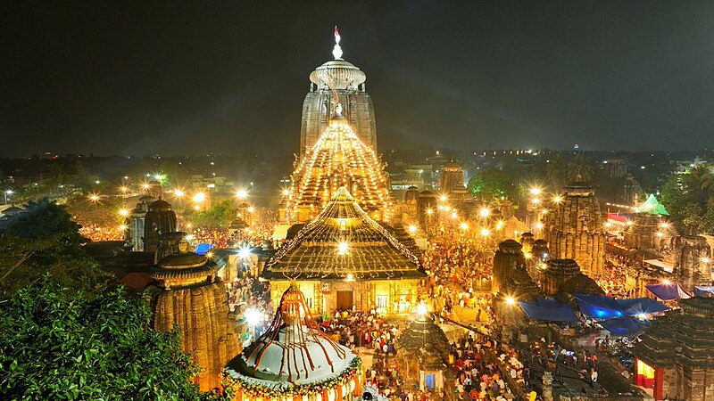 File:Light Decoration of Lingaraj Temple on 2024 Shivaratri.jpg