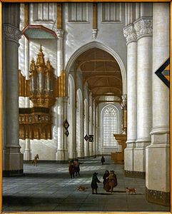 Anthonie de Lorme, Intérieur de l'église Saint-Laurent de Rotterdam, 1669[16].