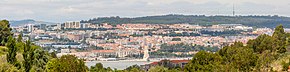 Panorama da freguesia vista de Costas de Cão, em Almada.