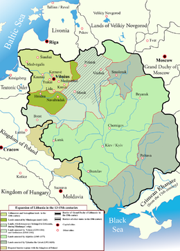 Granducato di Lituania - Localizzazione