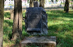 Nagrobek z XIX w. na cmentarzu polskim