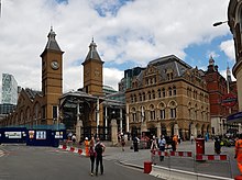 Stratford and Liverpool Street (pictured) stations, are among the busiest in the UK. Liverpool Street station exterior.jpg
