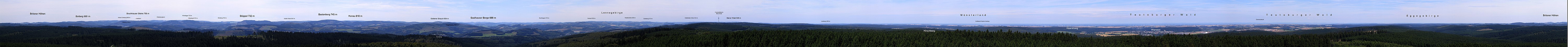 одан әрі Лормеккетурманың панорамалық көрінісі (оның ішінде Сауэрландтың магистралі, орталық Ротаркамм)