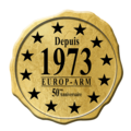Logo d'Europ-Arm pour les 50 ans de l'entreprise.