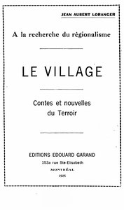 Jean-Aubert Loranger, Le village, 1825    