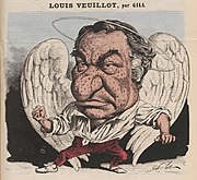 Caricatura de Louis Veuillot, de André Gil, de La Lune, 21 de abril de 1867.