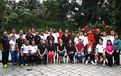 Members and officials of the Loyola Meralco Sparks squad that competed at the 2013 Singapore Cup. Loyola Meralco Spark F.C. 2013 Singapore Cup.jpg