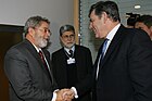 The Brazilian president Luís Inácio Lula da Silva and Gordon Brown in 2006.