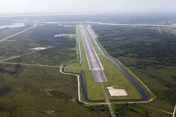 Aerial view of Shuttle Landing Facility in 2012