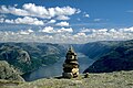 Stone man above Lysefjord