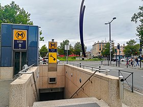 Metroinngang fra avenue des Minimes.
