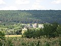 Vedere de departe a Mănăstirii Dobrovăț