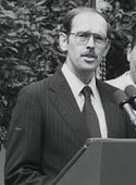 M Peter McPherson at lectern in 1981 (cropped).jpg