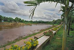 Bovenloop van de rivier in de provincie Nana.