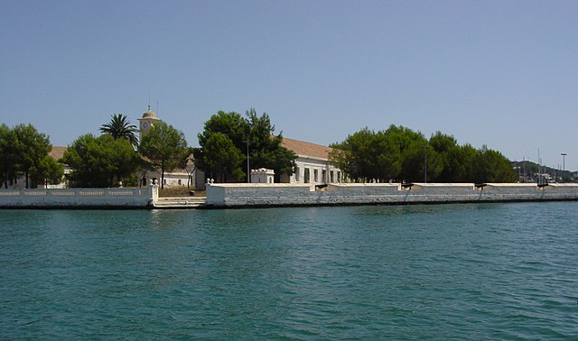 Careening wharf and storehouses built by the Royal Navy in the 1760s, Illa Pinto, Port Mahon, Menorca.