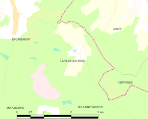Poziția localității La Ville-aux-Bois