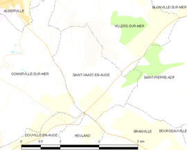 Mapa obce Saint-Vaast-en-Auge