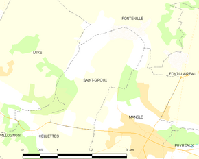 Poziția localității Saint-Groux