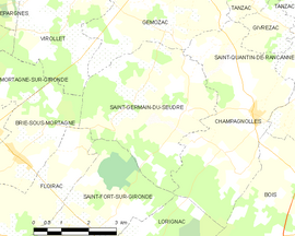 Mapa obce Saint-Germain-du-Seudre