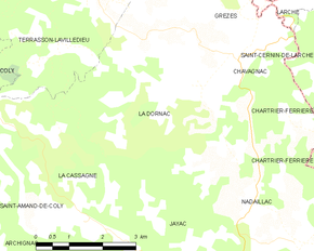 Poziția localității La Dornac