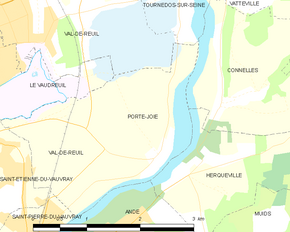 Poziția localității Porte-Joie