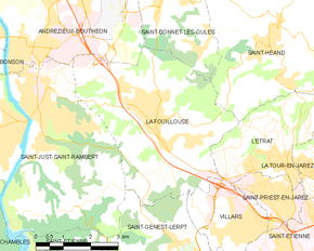 Poziția localității La Fouillouse