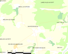 Mapa obce Naives-en-Blois