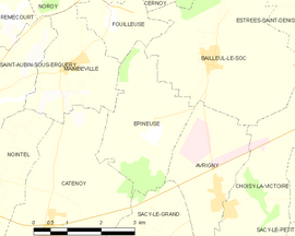 Mapa obce Épineuse