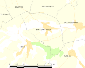 Poziția localității Erny-Saint-Julien