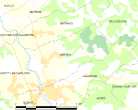 Mapa obce Méritein