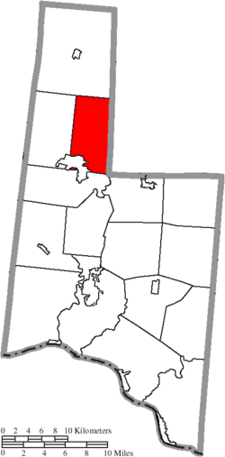 موقعیت بخش گرین، شهرستان براون، اوهایو در نقشه