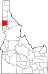 Map of Idaho highlighting Latah County Map of Idaho highlighting Latah County.svg