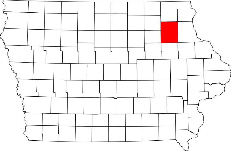 صورة:Map of Iowa highlighting Fayette County.svg