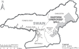 Kaart van Swain County