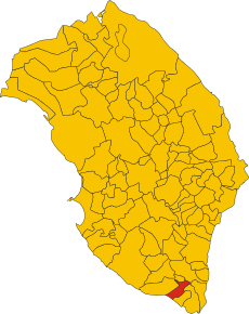 Map of comune of Morciano di Leuca (province of Lecce, region Apulia, Italy).svg