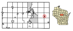 Emplacement de Hatley dans le comté de Marathon, Wisconsin.