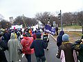 Des manifestants en déplacement vers la Cour suprême.