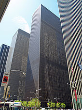 The 1221 Avenue of the Americas, home to Elias-Clarke in the film