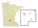 Thumbnail for File:McLeod County Minnesota Incorporated and Unincorporated areas Silver Lake Highlighted.svg