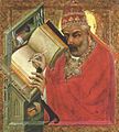 Papa Grigore I, portret realizat de Teodoric din Praga, 1360-1365, Capela Sfintei Cruci