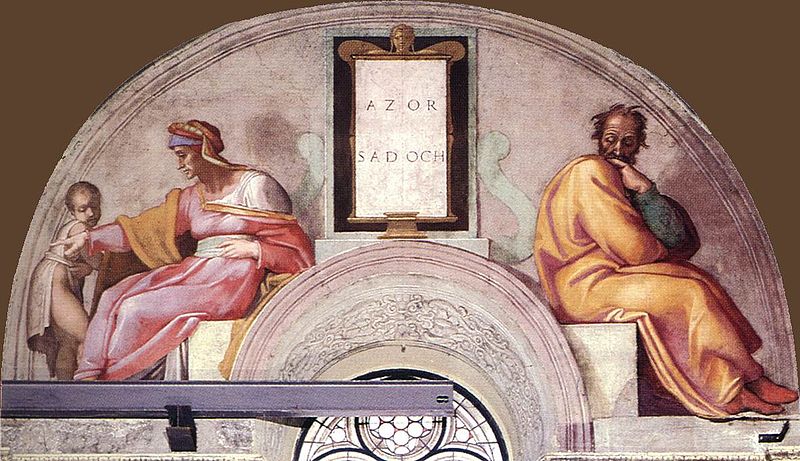 File:Michelangelo, lunetta, Azor - Zadok.jpg