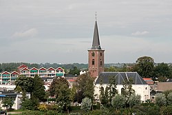 Mijdrecht, Kerkstraat 11, Janskerk - zicht vanaf watertoren 6031.jpg 