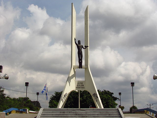 The Monument to Peace, built in 1994, to commemorate the Chapultepec Peace Accords.