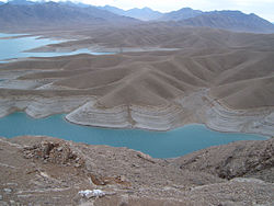 Mountains and river in Helmand Province of Afghanistan.jpg